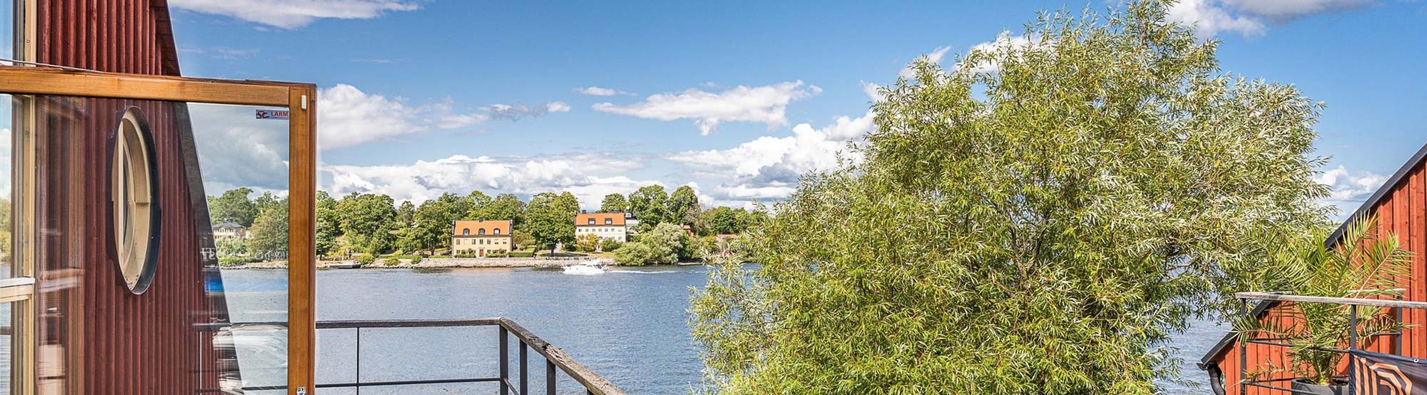 Utsikt från ett av kontoren i Nacka Strand