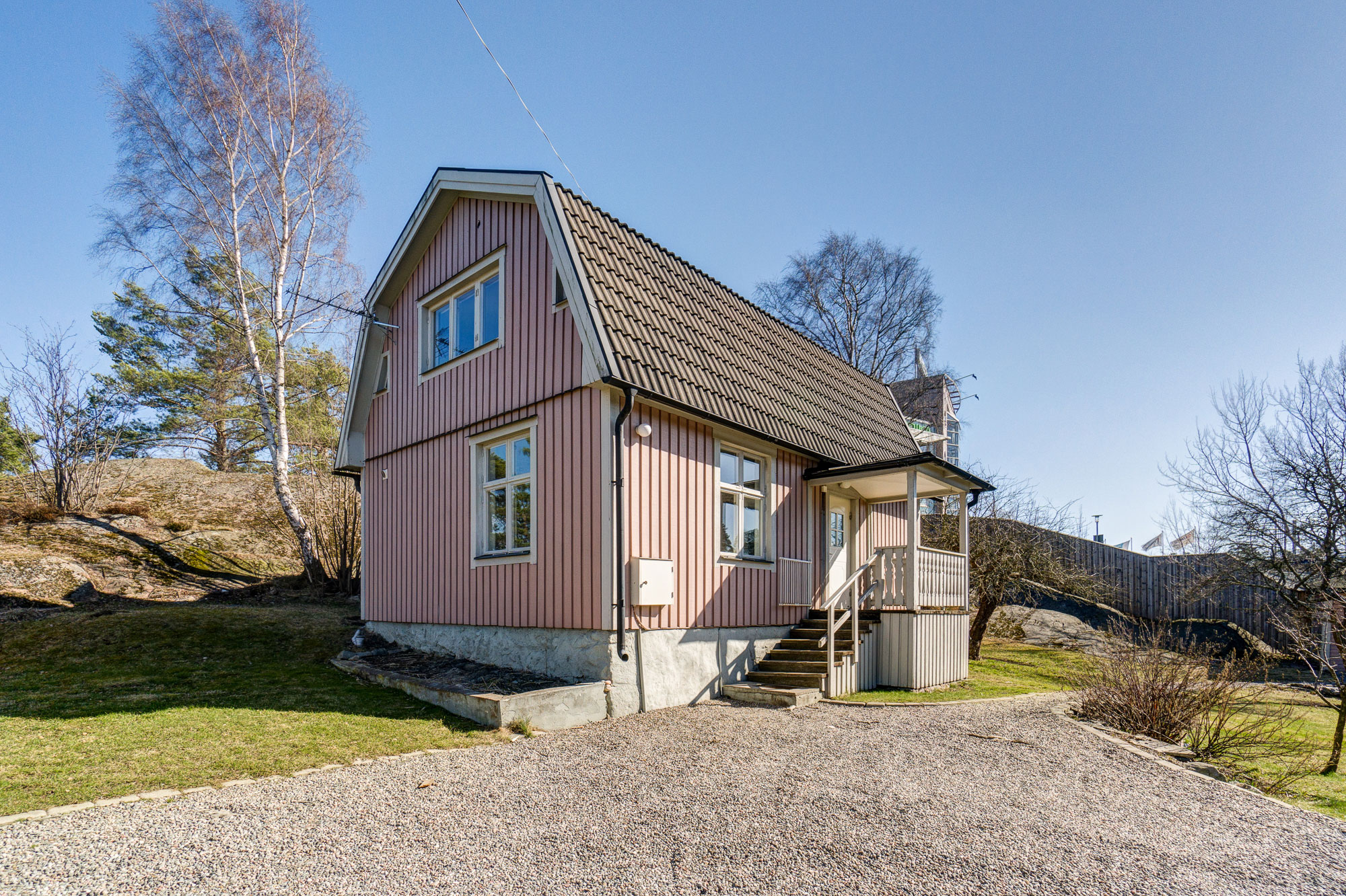 Ett bostadshus i Nacka Strand